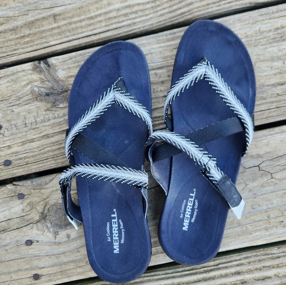 Merrell blue sandals 10